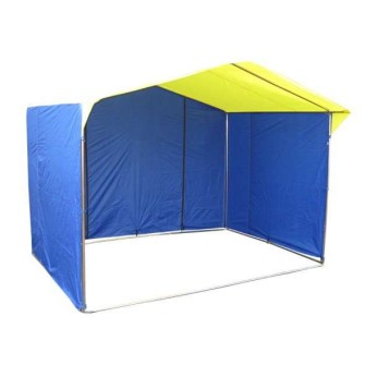 Торговая палатка Домик 2.5х2.0м (каркас Ø 25 мм) желтый-синий