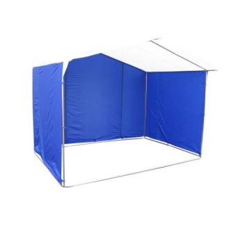 Торговая палатка Домик 4.0х3.0 (каркас 20х20 мм) белый-синий